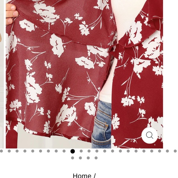 Allegra K Peplum Wrap Top, size M, NWT - Picture 8 of 8